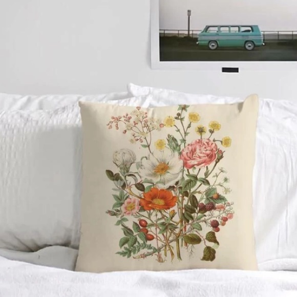 Other - Floral throw pillow cover